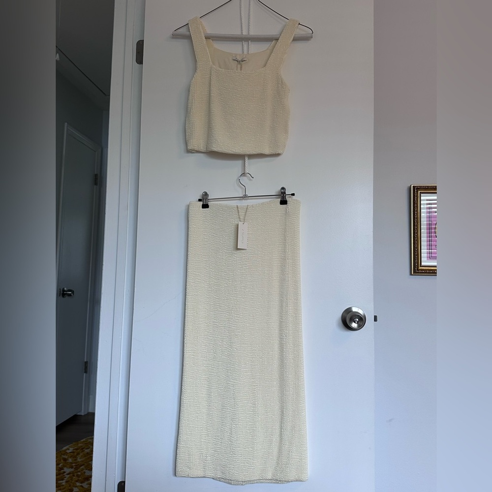 Z Supply Cream Maxi Pencil Skirt Set Casual
